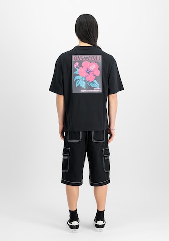 ALPHA INDUSTRIES Μπλουζάκι 'Aloha Flower' σε μαύρο