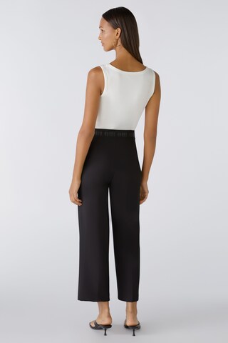 OUI Regular Pleat-Front Pants in Black