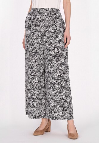 Usha Loosefit Broek in Zwart: voorkant