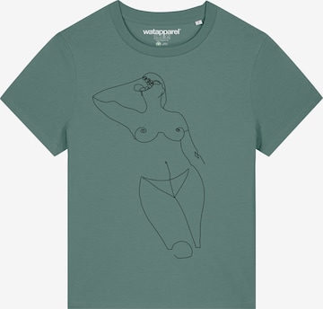 Watapparel Shirt ' Eine Frau ' in Green: front