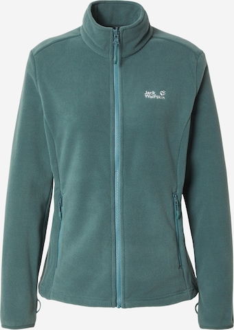 JACK WOLFSKIN Bluza polarowa funkcyjna 'Taunus 200' w kolorze zielony: przód