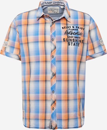 CAMP DAVID Regular fit Overhemd in Oranje: voorkant