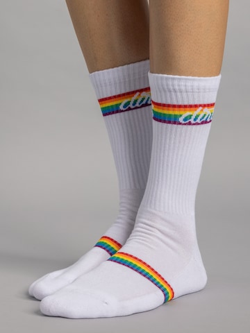 Dirts Socken 'Rainbow Socks 1.0'‌‌‌‌‌‌‌‌ in Weiß