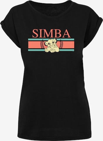 T-shirt 'Disney König der Löwen Simba' F4NT4STIC en noir : devant