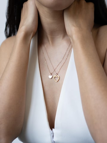 Hey Happiness Ketting 'Connected Mother and Daughter Heart' in Goud: voorkant