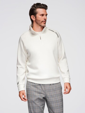 Ombre Sweatshirt in Wit: voorkant