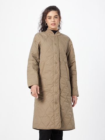 Global Funk Between-seasons coat 'Auna' in Brown: front