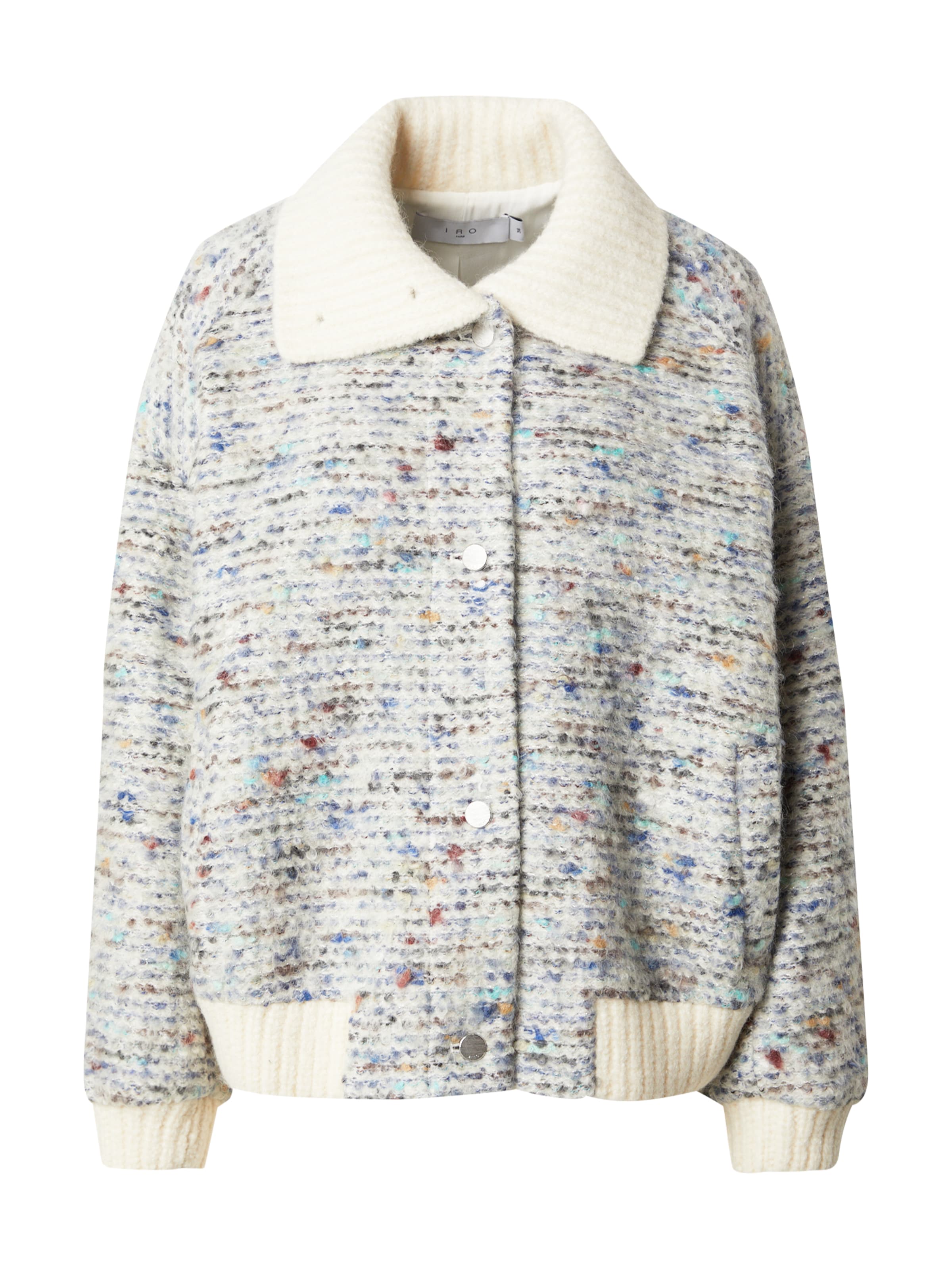 IRO Prijelazna jakna 'Simone' u siva melange / bijela, Pregled proizvoda