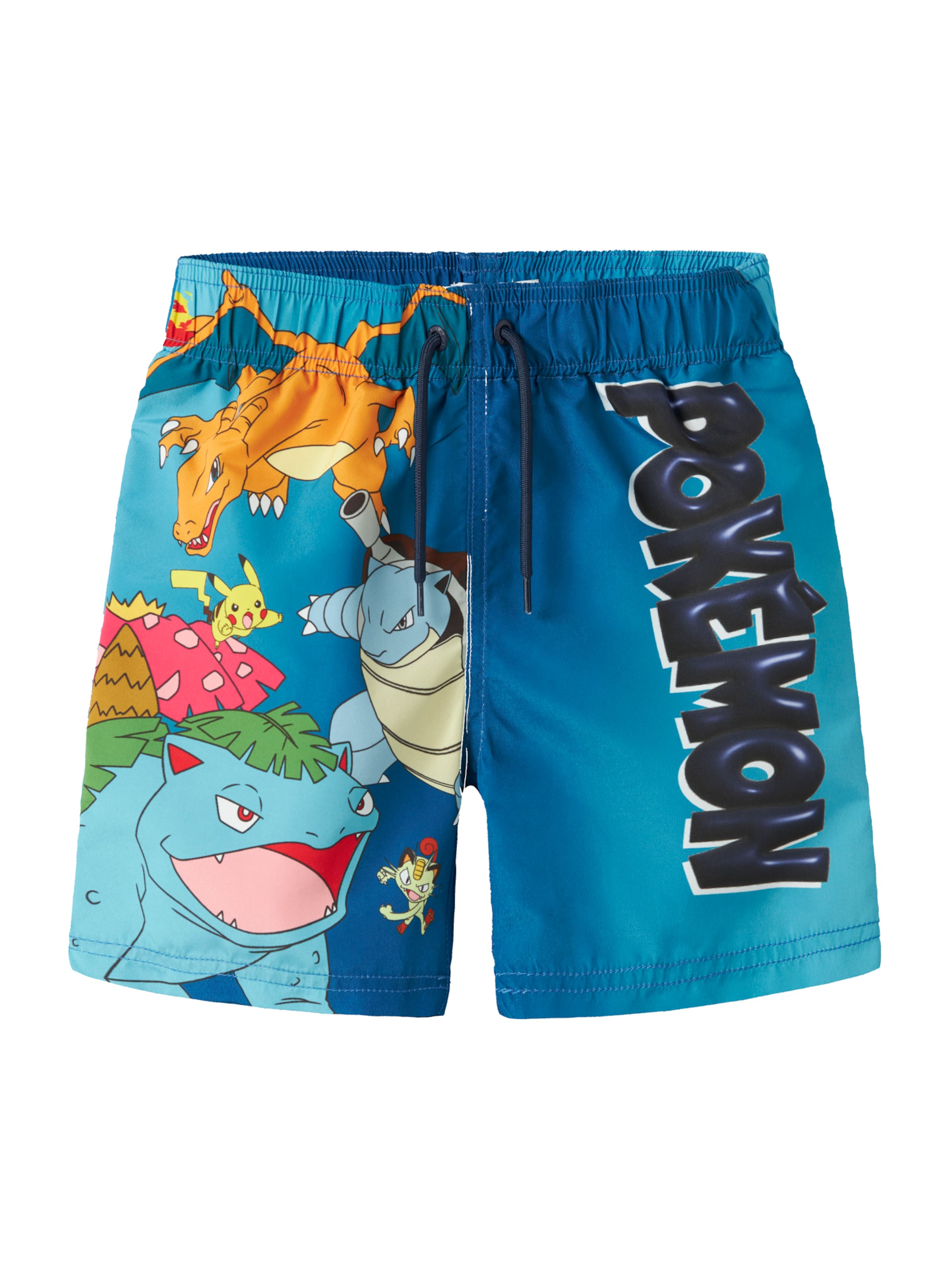 NAME IT Board Shorts 'NKMMANUEL POKEMON' in Blue: front