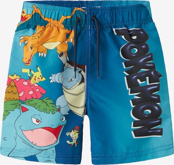 NAME IT Uimashortsit 'NKMManuel Pokemon' värissä sininen: etupuoli