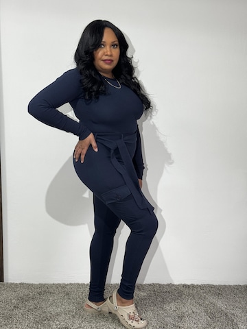 Mowi Fit Tracksuit 'Cargo Legging Set' in Blue