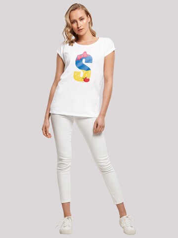 F4NT4STIC Shirt 'Disney Alphabet S Is For Snow White Schneewittchen' in Wit