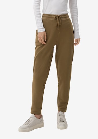 s.Oliver Tapered Broek in Groen: voorkant