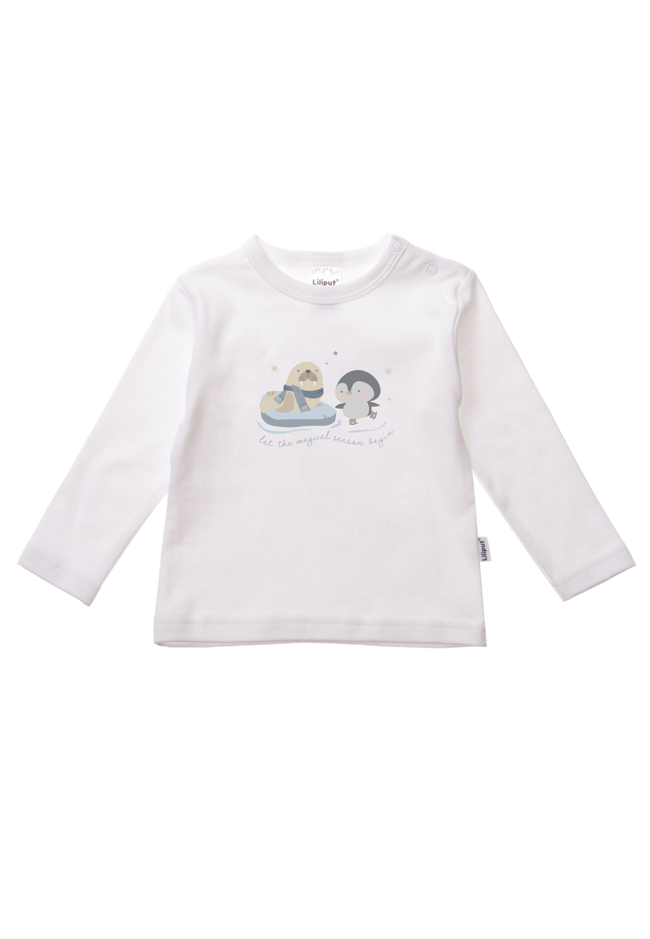 LILIPUT Shirt 'Pinguin und Robbe' in White: front