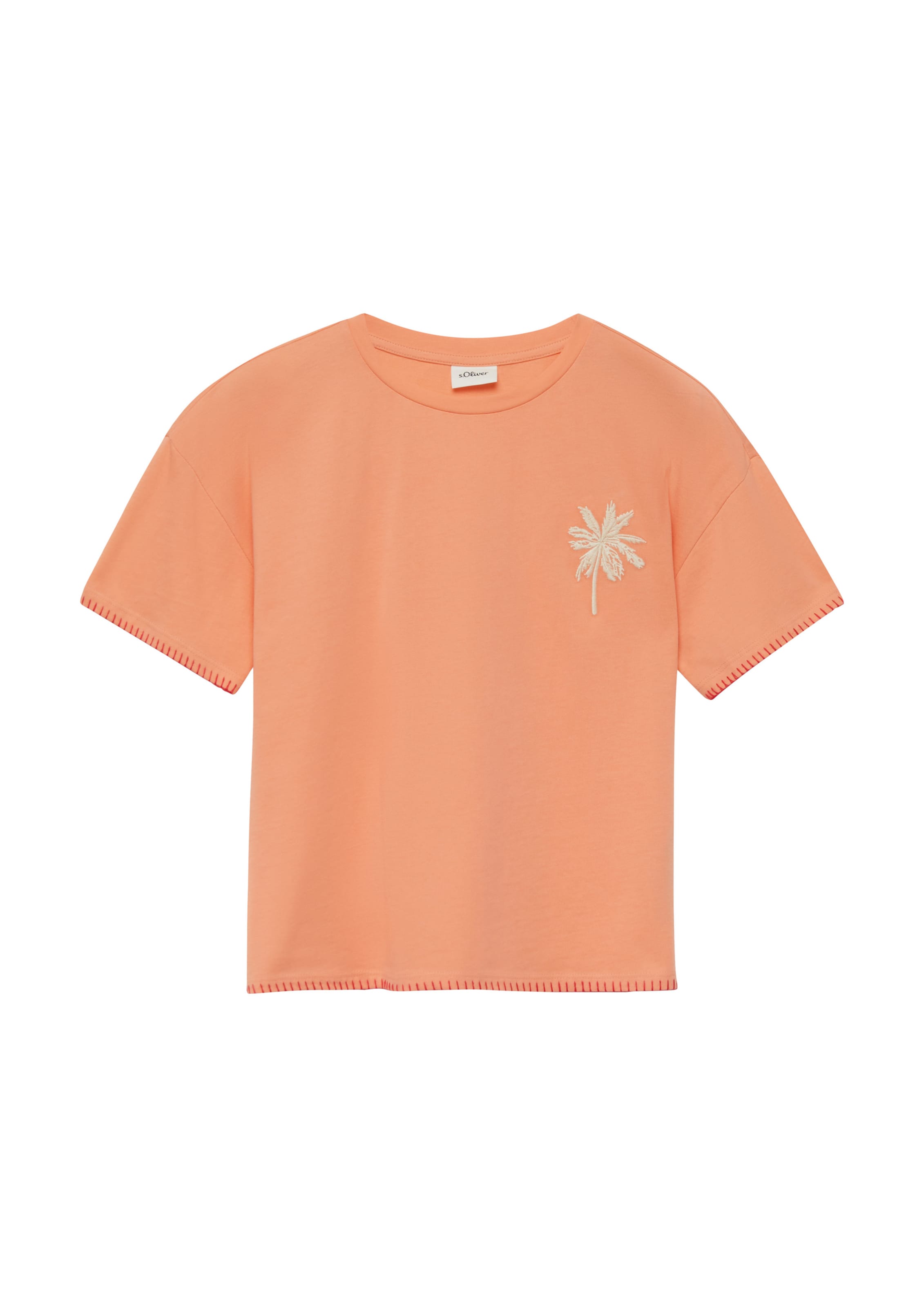 s.Oliver T-Shirt en 134-140 en jaune clair / orange clair, Vue avec produit