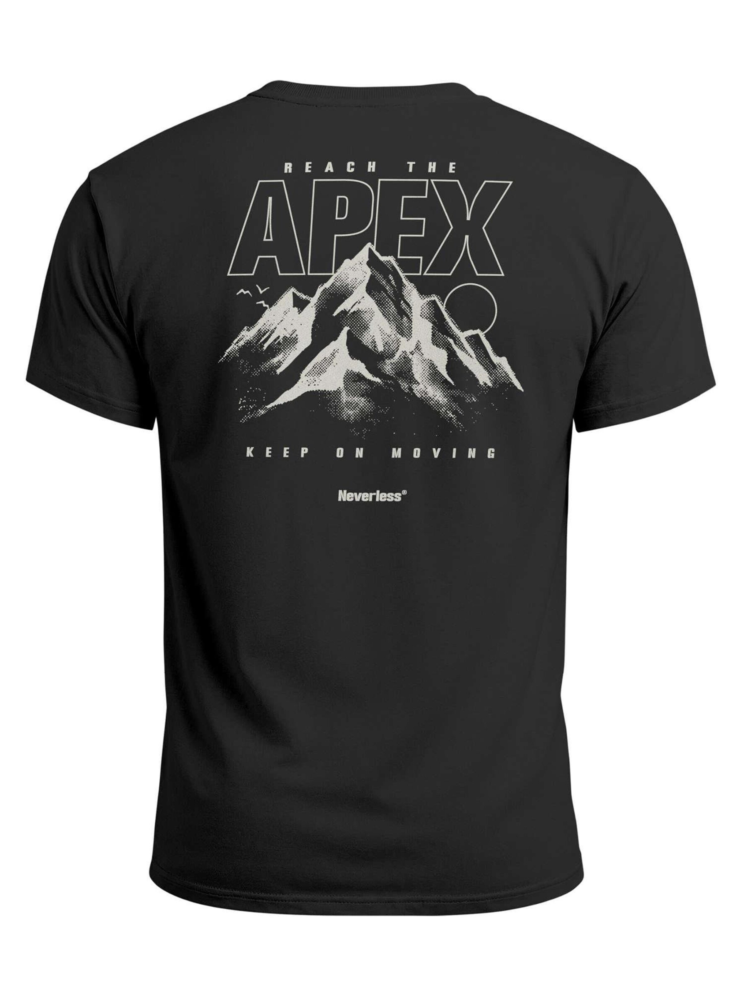 Neverless Shirt 'Apex mountain' in Black: front