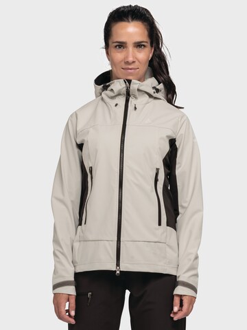 Veste outdoor ' Mountain Softshell Jk Style Blaueis WMS ' Schöffel en beige : devant