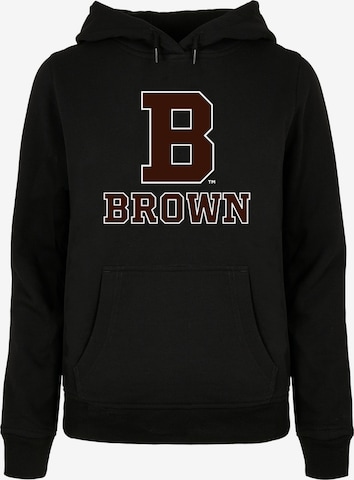 Felpa 'Brown University' di Merchcode in nero: frontale