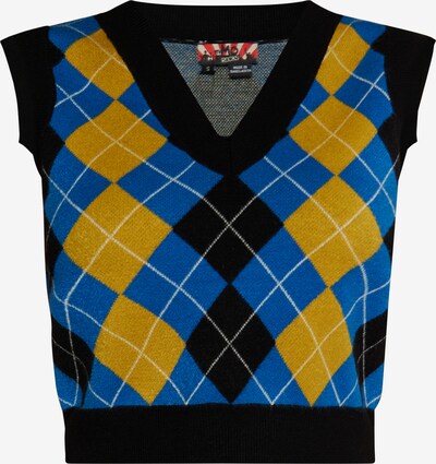 myMo ROCKS Sweater in Blue / Dark yellow / Black / White, Item view