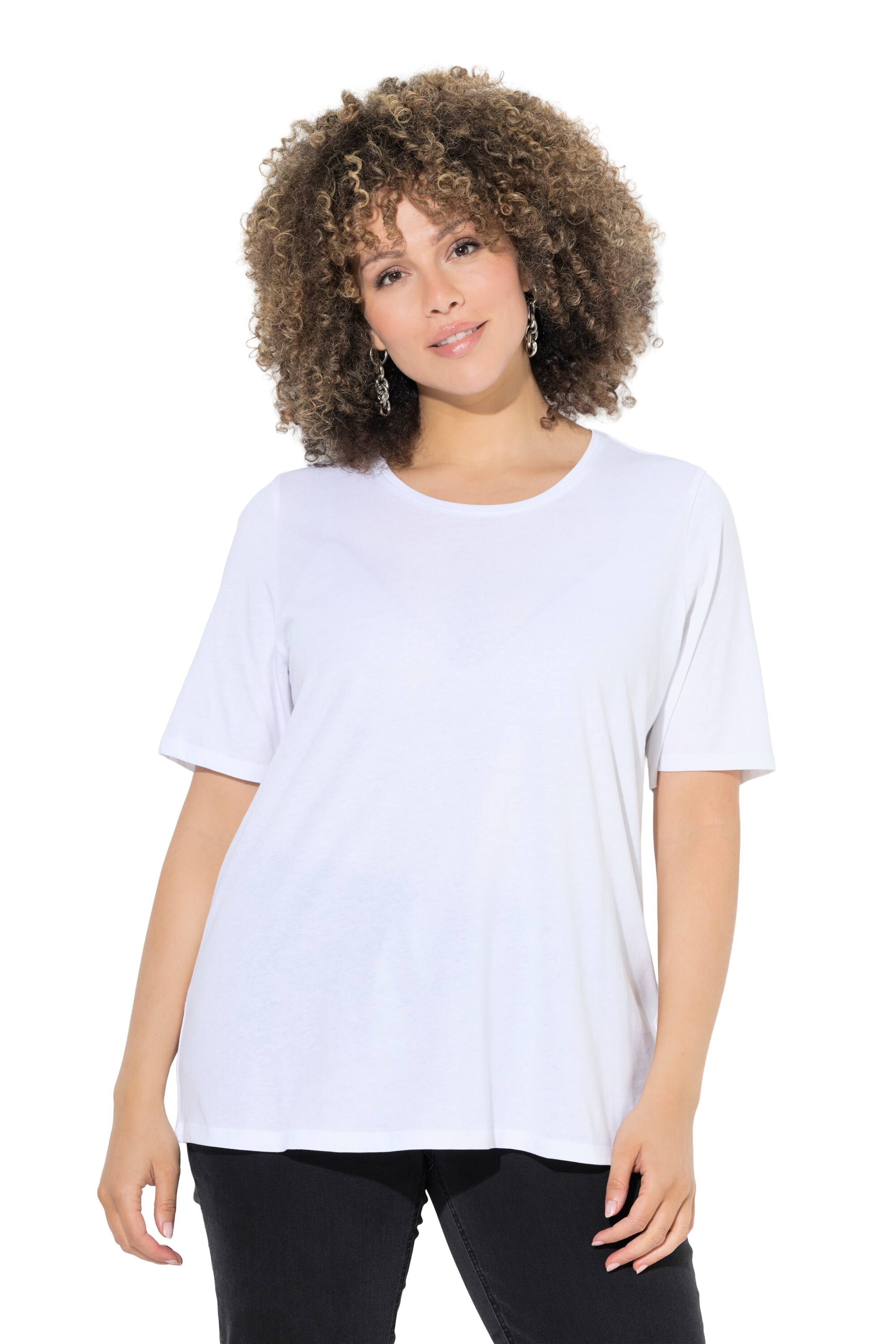 Ulla Popken Shirt in Weiß: Vorderseite