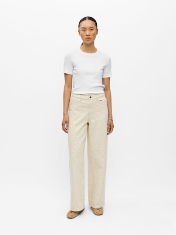 OBJECT Wide leg Jeans in Beige