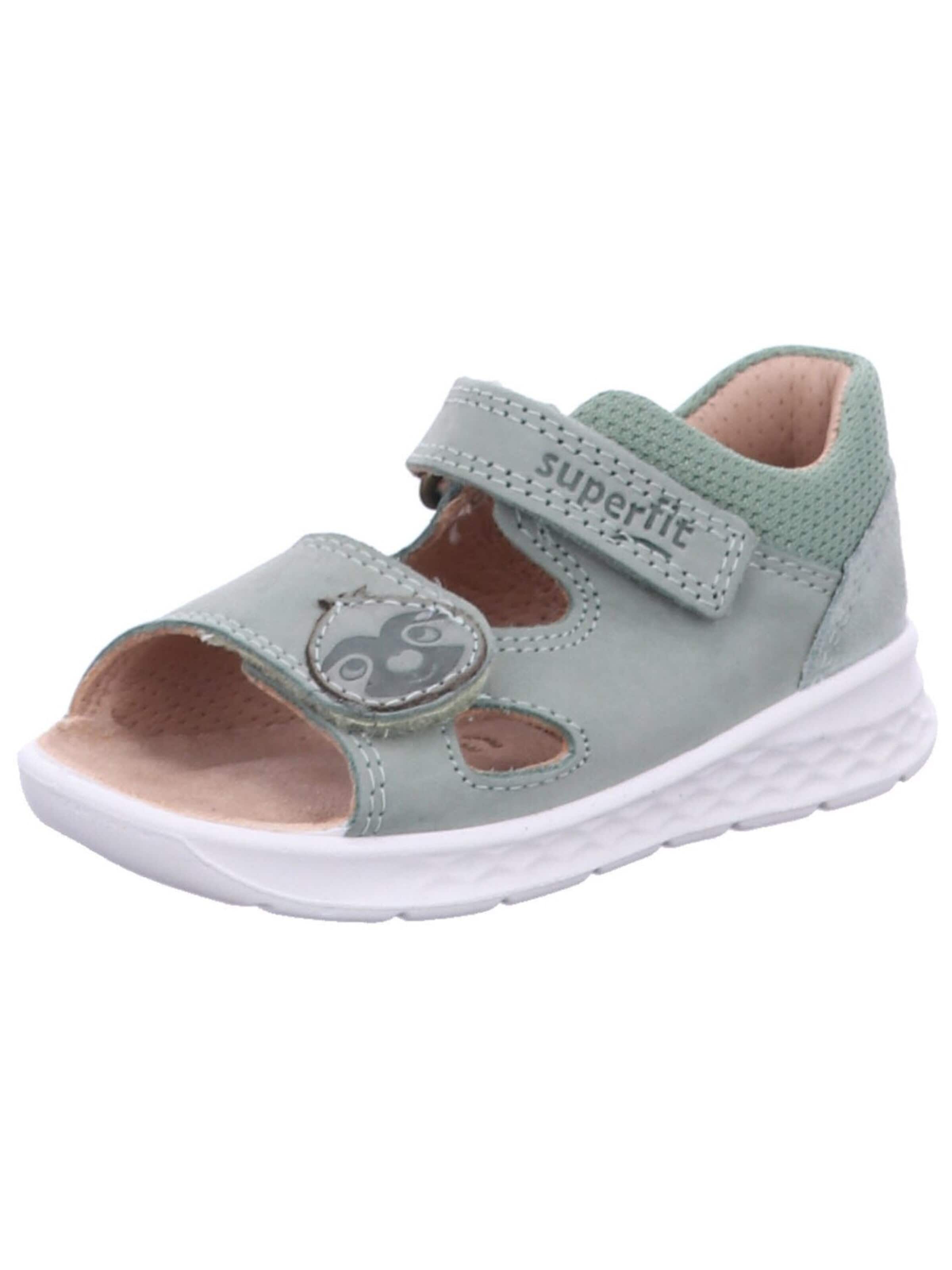 SUPERFIT Sandal 'Sandale Jungen 1-000519 7500 Echtleder in grün' i grön: framsida