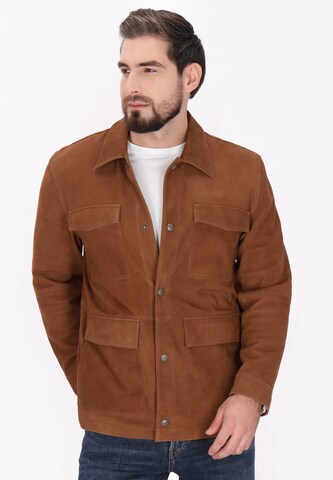 DreiMaster Vintage Демисезонная куртка 'Classic Look' в Коричневый: спереди