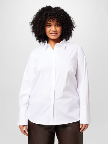 SAMOON - Blusa en blanco: frente