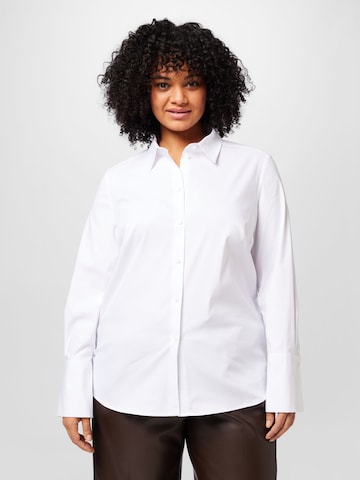 SAMOON Blouse in White: front