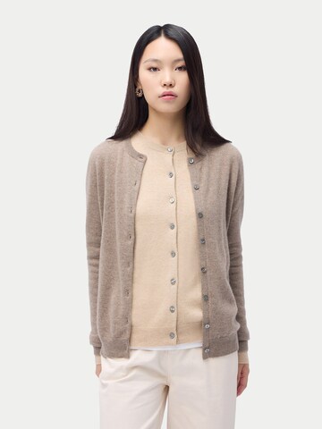 GOBI Cashmere Strickjacke 'Essential'‌‌‌ in Braun: Vorderseite