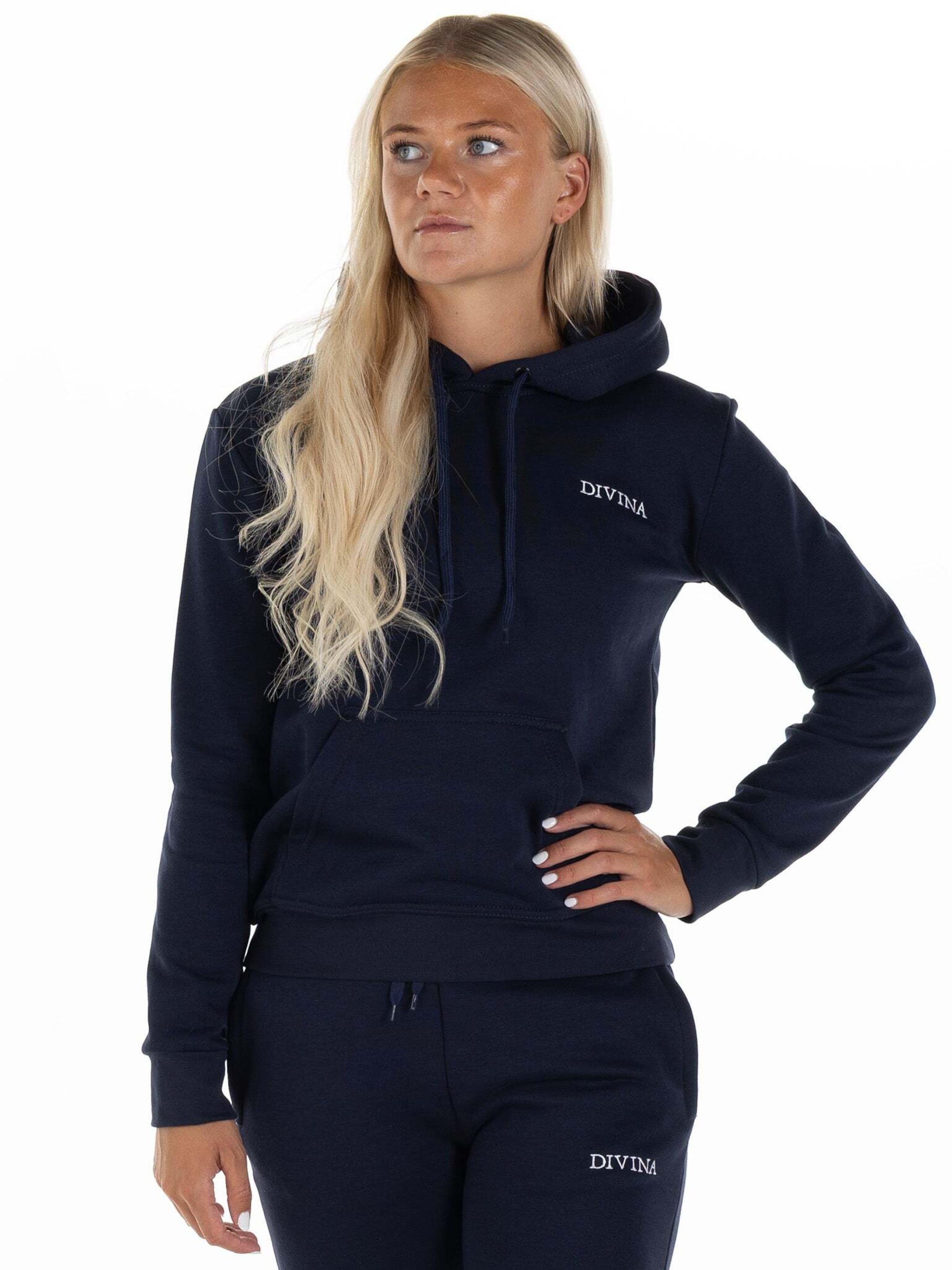 Divina Sweatshirt 'Comfy' in Blauw: voorkant