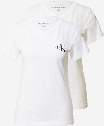 T-shirt Calvin Klein Jeans en blanc : devant