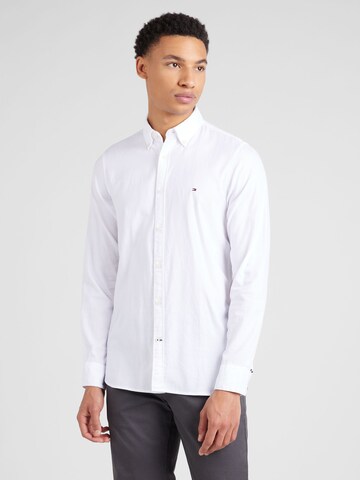 TOMMY HILFIGER Regular fit Button Up Shirt 'Flex' in White: front