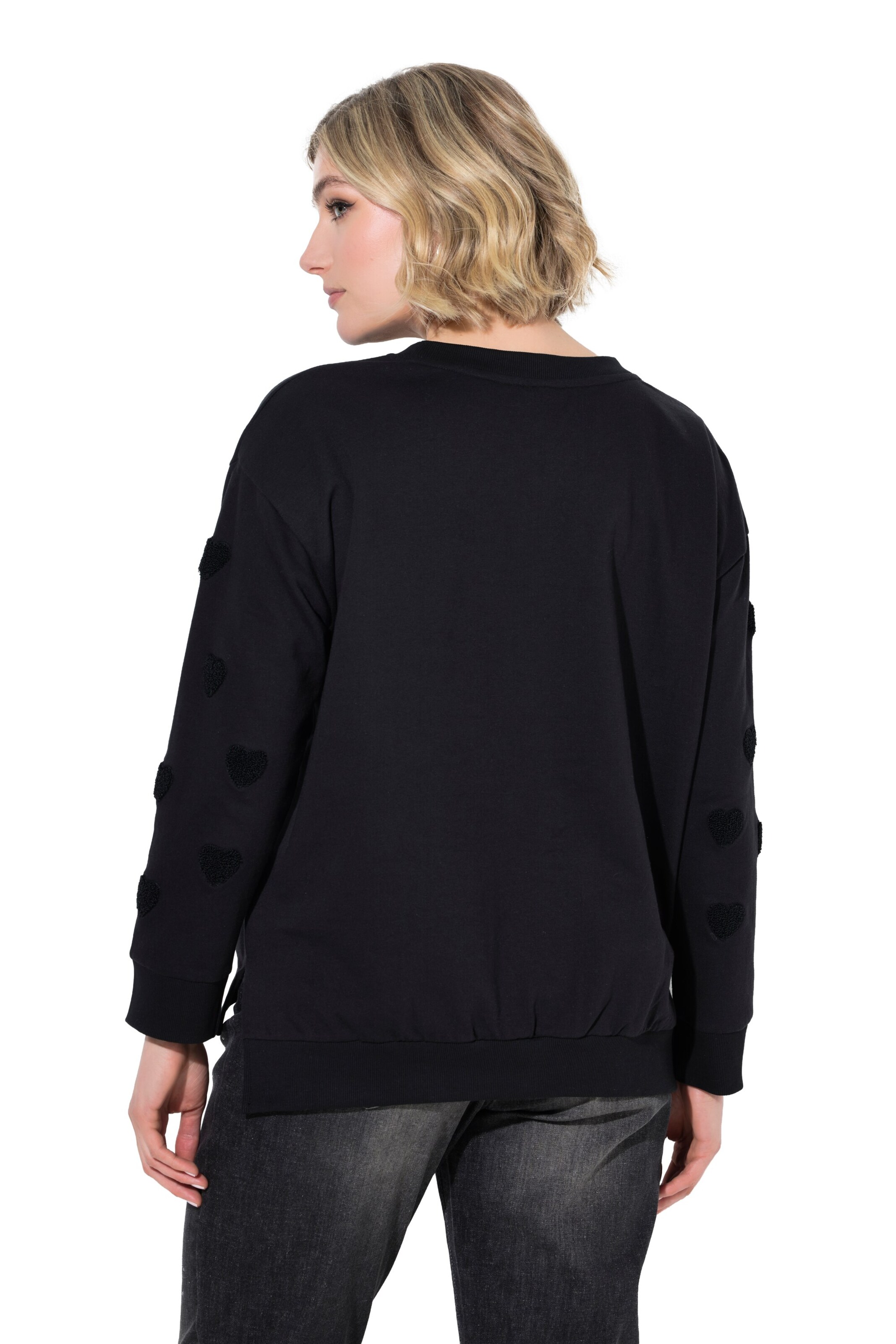 Ulla Popken Sweatshirt in Schwarz