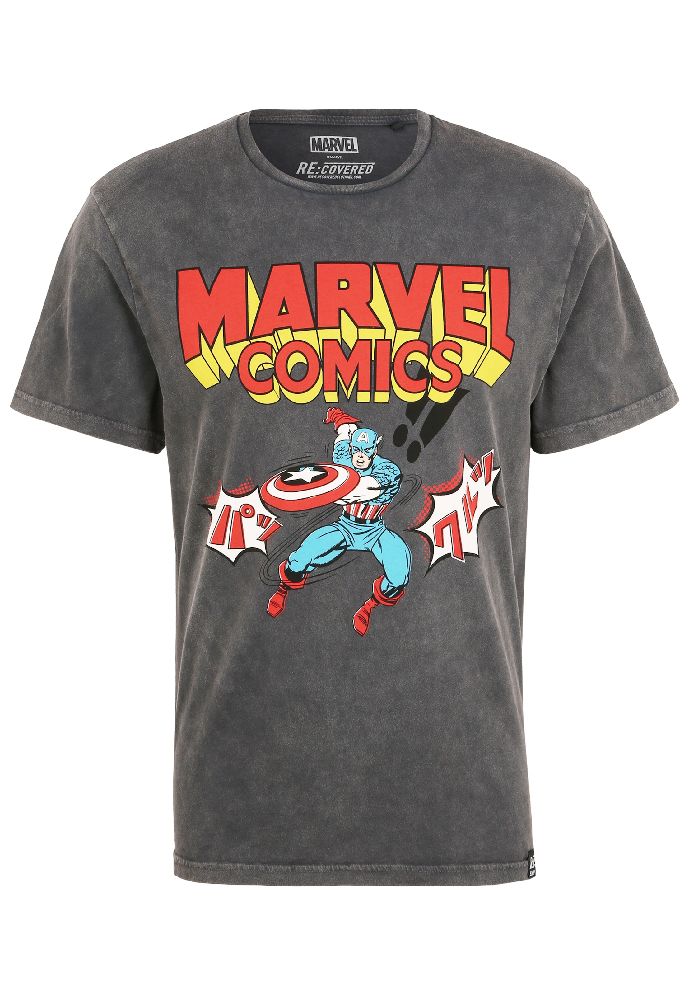 Recovered Shirt 'Marvel Comics Captain America Japan' in Grey, Item view