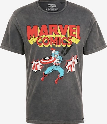 Recovered Shirt 'Marvel Comics Captain America Japan' in Grey: front