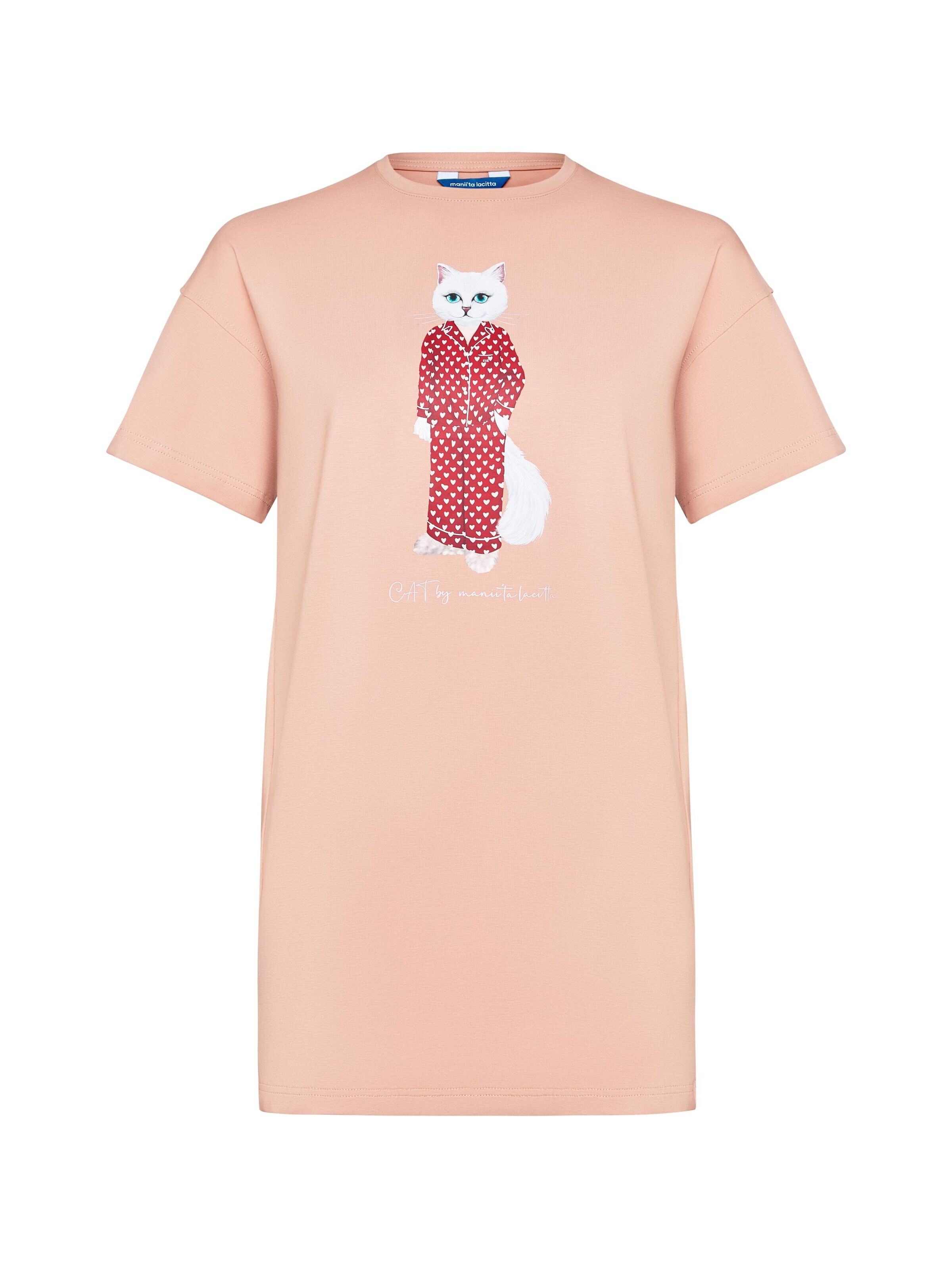 Chemise de nuit 'Pajamas Cat' Cat e Lolette en rose : devant