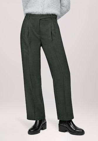 Wide leg Pantaloni con piega frontale di Cartoon in verde: frontale