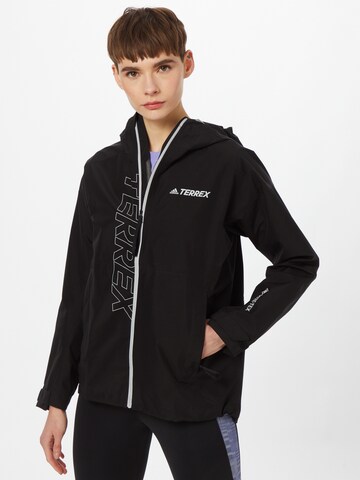 Skinny Veste outdoor 'Paclite' ADIDAS TERREX en noir : devant