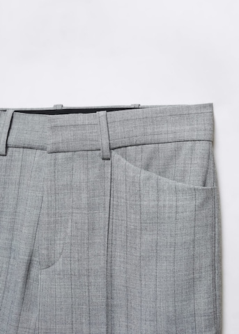 MANGO Tapered Pants 'Lyon' in Grey