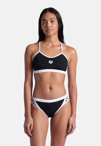 ARENA Bustier Sportsbikini 'ICONS' i svart: forside