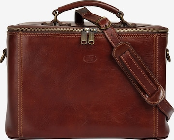 Trousse de maquillage piké en marron : devant