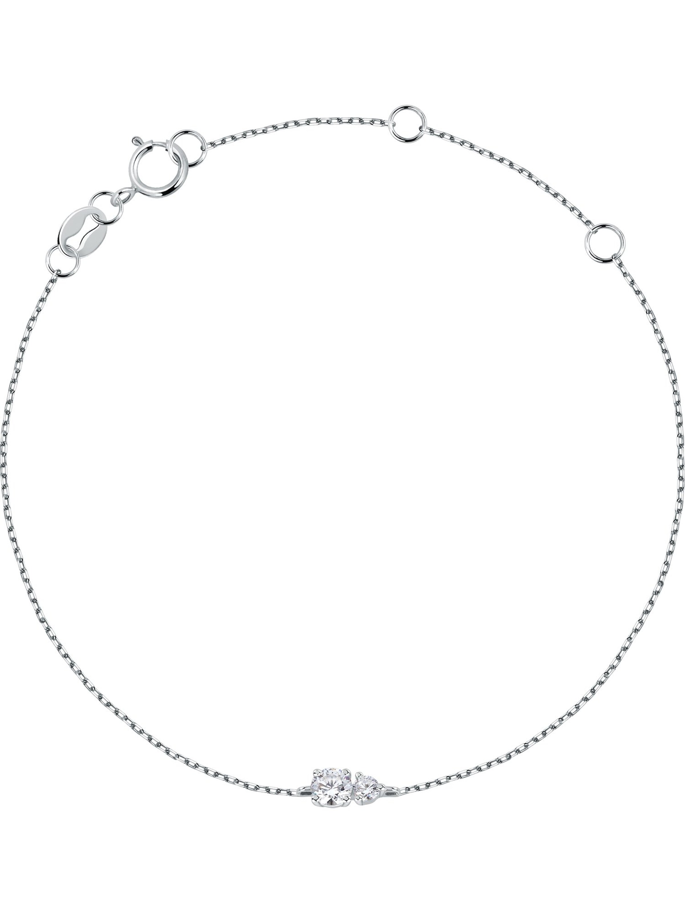 Live Diamond Bracelet in Silver: front