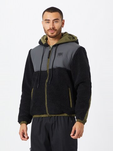 North Sails Fleece jas in Zwart: voorkant