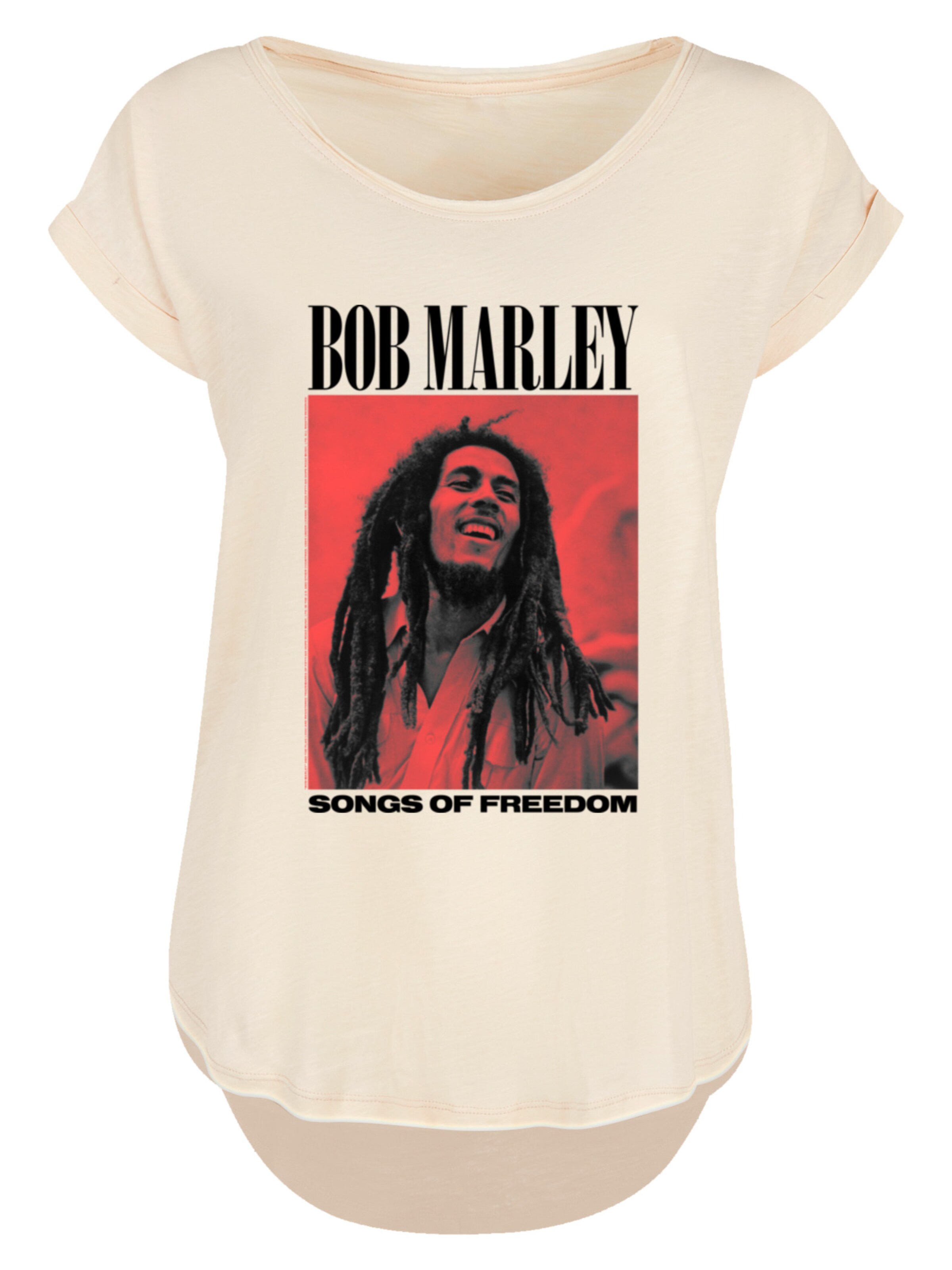 F4NT4STIC Shirt 'Bob Marley' in Beige: voorkant