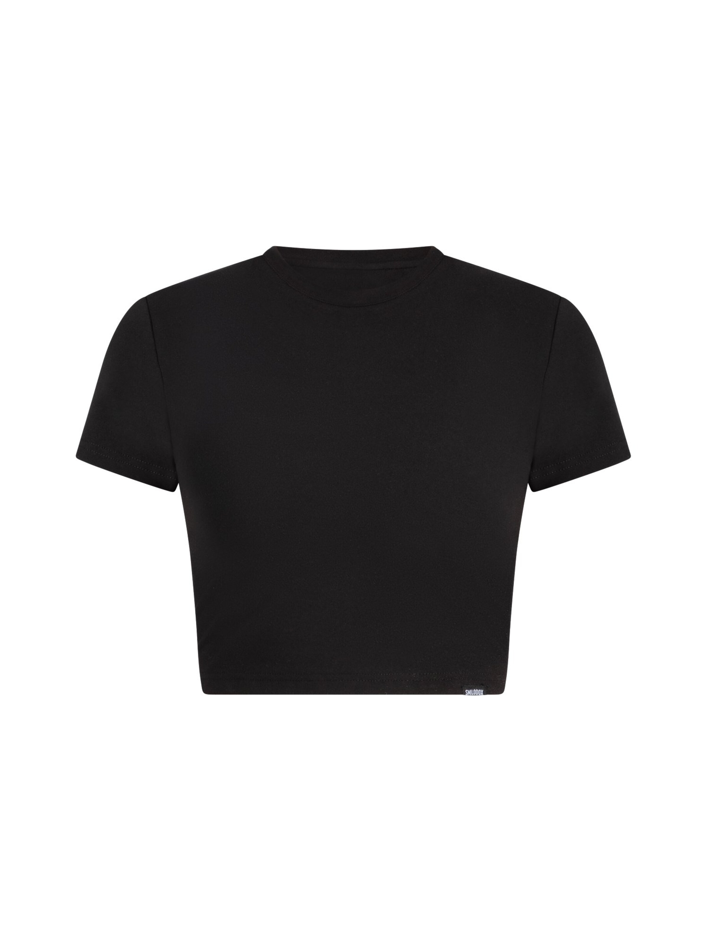 Smilodox Crop Shirt Kenna in schwarz, Produktansicht