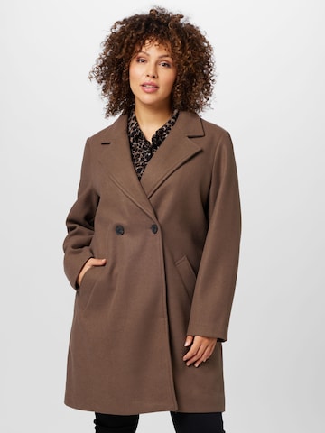 Manteau mi-saison 'Addie' Vero Moda Curve en marron : devant