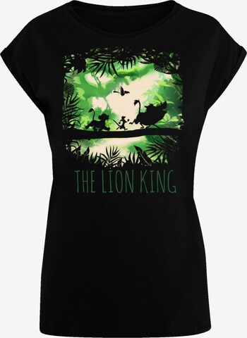 F4NT4STIC T-Shirt 'Disney König der Löwen Walking Through The Jungle' in Schwarz: predná strana