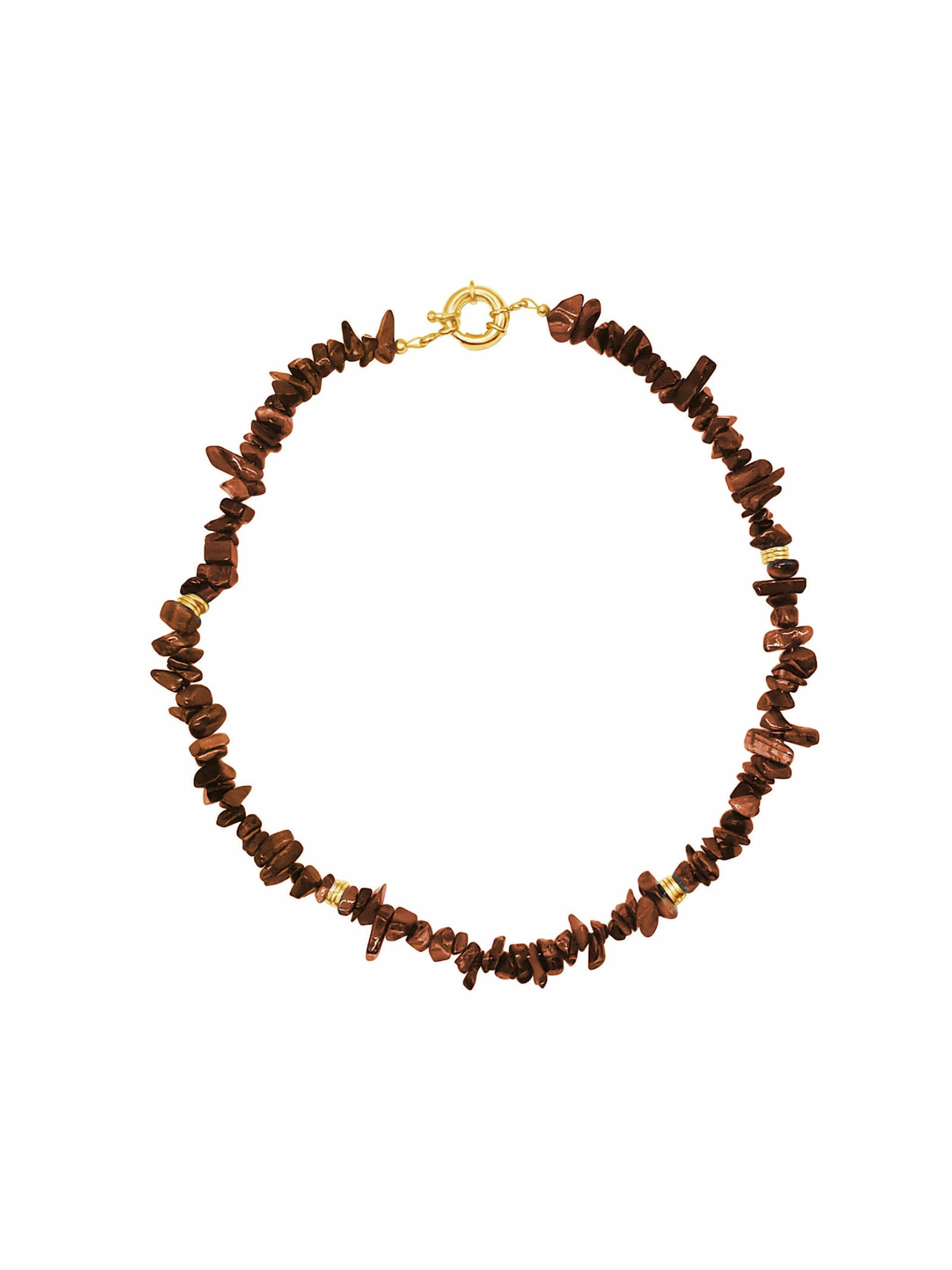 Gemshine Kette in Braun: Vorderseite