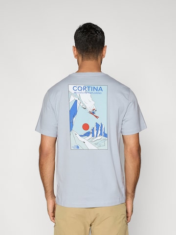 THE NORTH FACE - Camiseta 'MOUNTAIN CELEBRATION' en gris: frente
